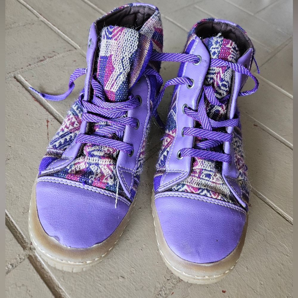Purple Handmade Sneakers Size 9